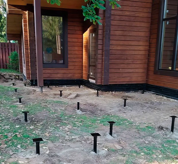 Винтовые сваи для веранды или террасы в Анадыре